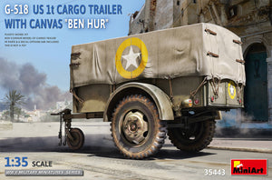 1/35 G518 US 1t Cargo Trailer with Canvas Ben Hur - Hobby Sense