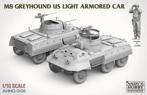 1/16 M8 Greyhound US Light Armored Car (incl. metal barrel and a figure)