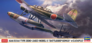 1/72 Aichi E13A1 Type Zero (Jake) Model 11 Battleship Kongo w/Catapult - Hobby Sense