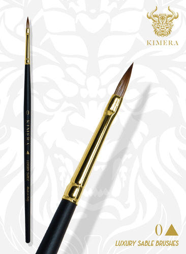 Kimera Kolinsky Sable Brushes #0 Arrow - Hobby Sense