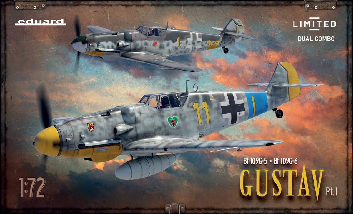 1/72 Gustav pt.1 Bf 109 G-5 & G-6 Dual Combo Limited Edition - Hobby Sense