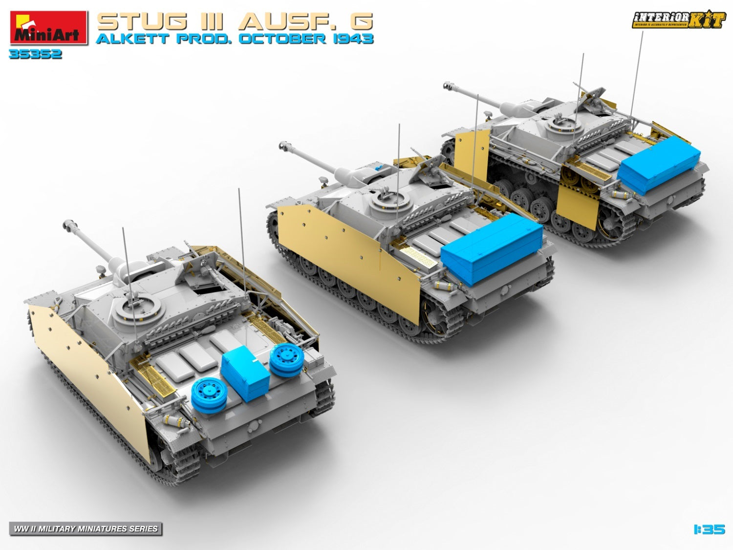 1/35 Stug III Ausf. G Alkett Prod. October 1943 Interior Kit - Hobby Sense