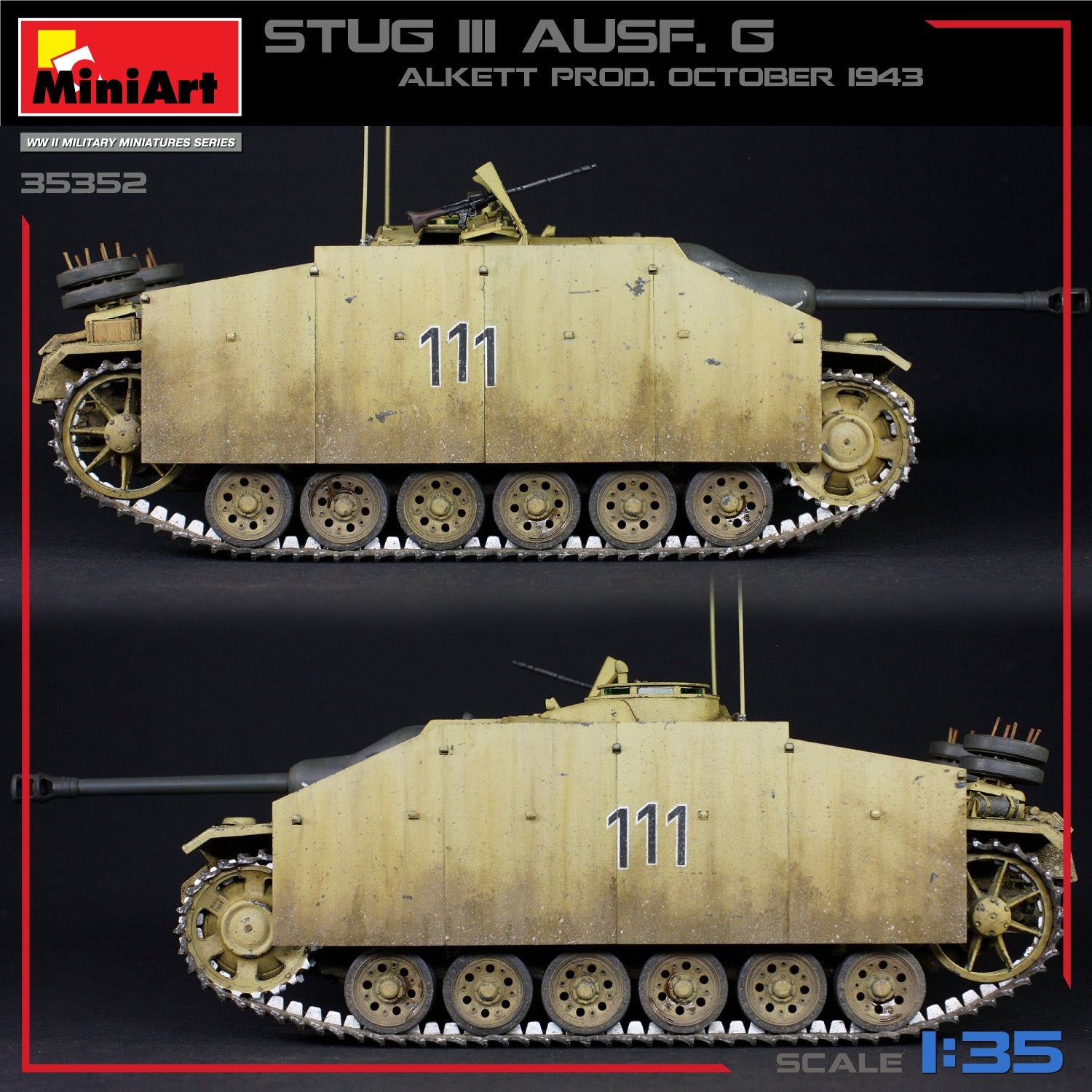 1/35 Stug III Ausf. G Alkett Prod. October 1943 Interior Kit - Hobby Sense
