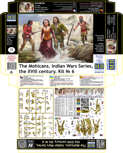 1/35 The Mohicans. Indian Wars Series, the XVIII century. Kit № 6 - Hobby Sense