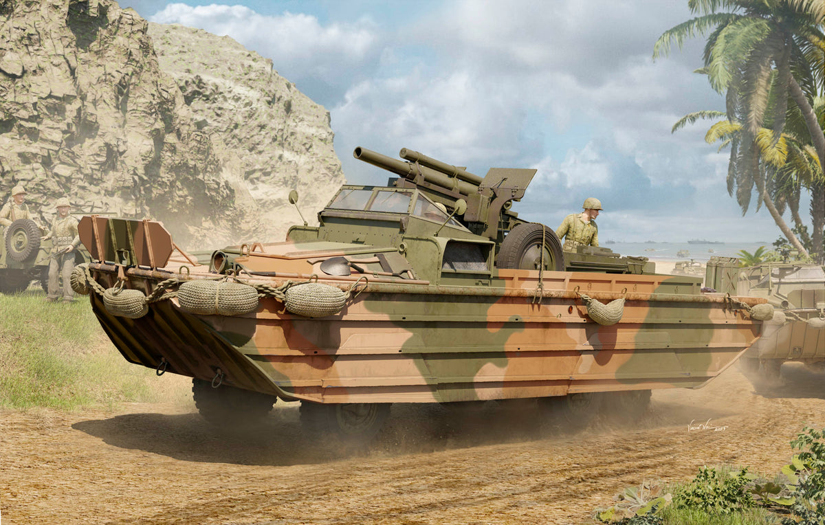 1/35 GMC DUKW-353 with 105mm Howitzer - Hobby Sense