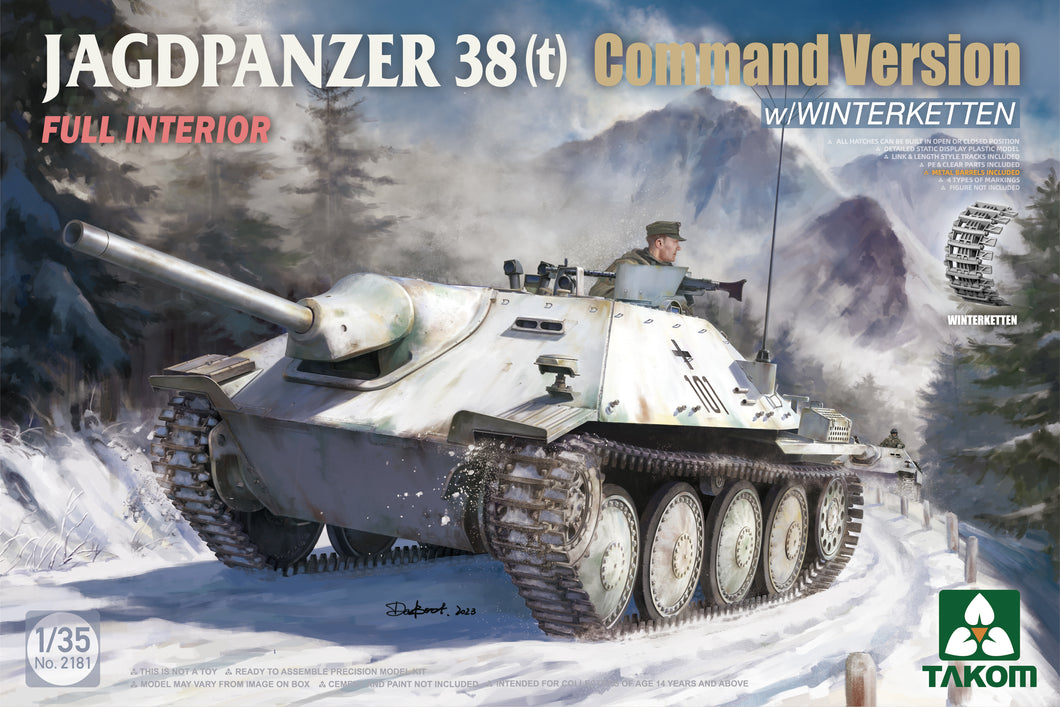 1/35 Jagdpaner 38(t) Command Version w/Winterketten - Hobby Sense