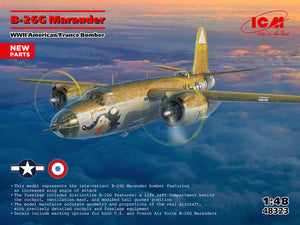 1/48 B26G Marauder WWII American/French Bomber - Hobby Sense