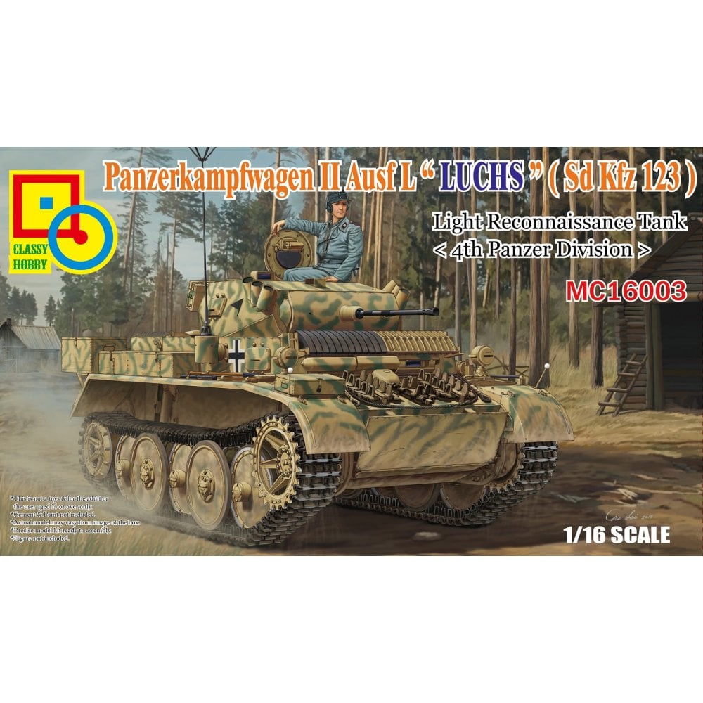 1/16 Panzerkampfwagen II Ausf.L Luchs (Sdkfz.123) Light Reconnaissance Tank 4th Panzer Division - Hobby Sense