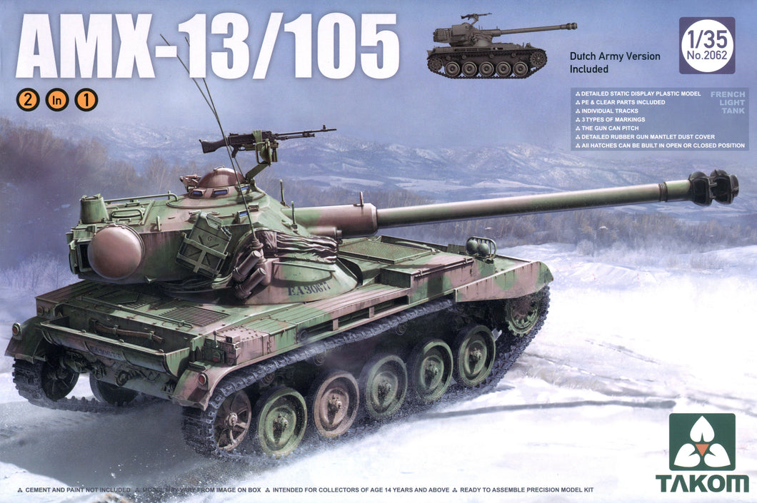 1/35 French Light Tank AMX-13/105 2 in 1 - Hobby Sense