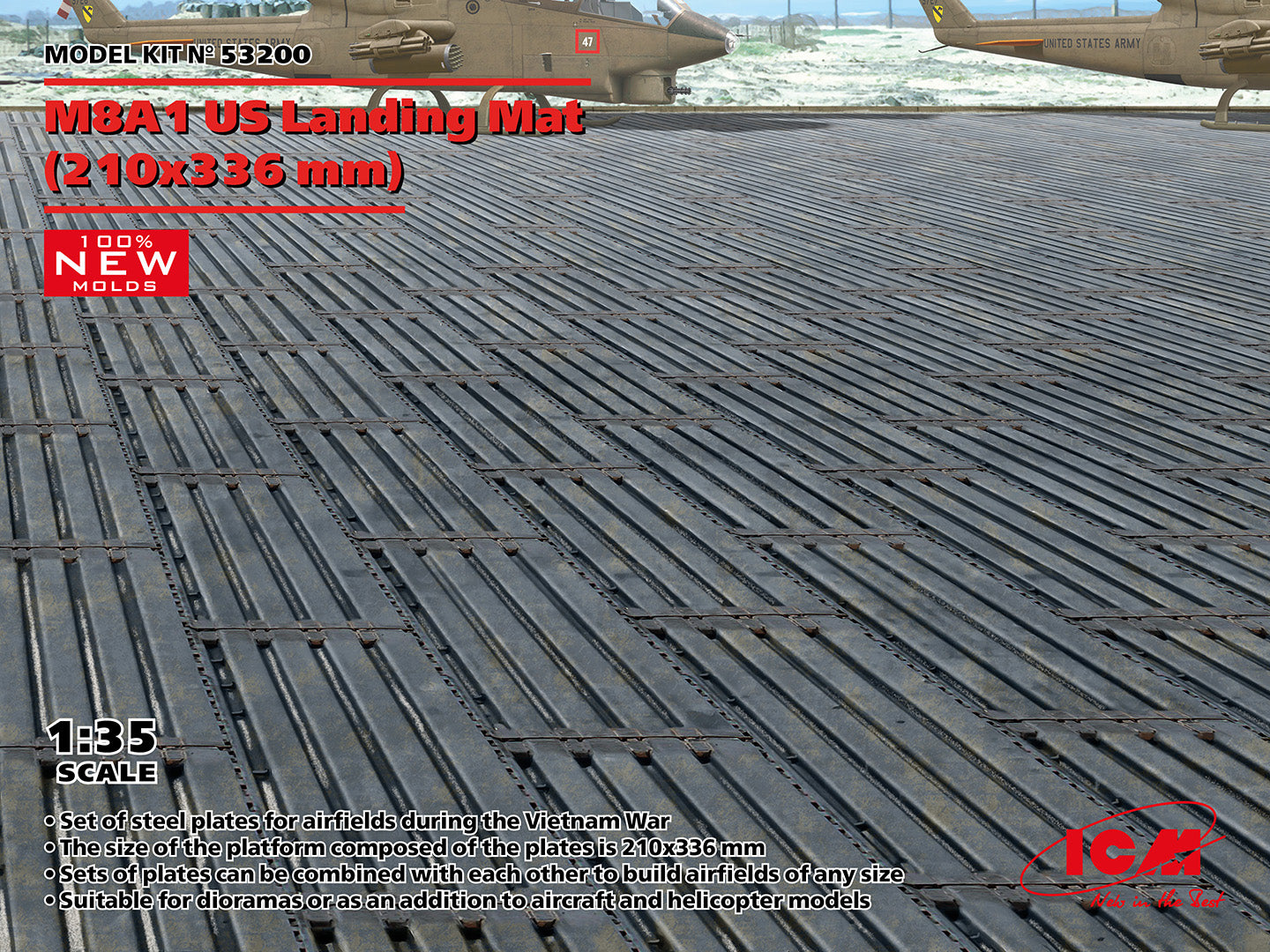 1/35 M8A1 US Landing Mat (210х336 mm) - Hobby Sense