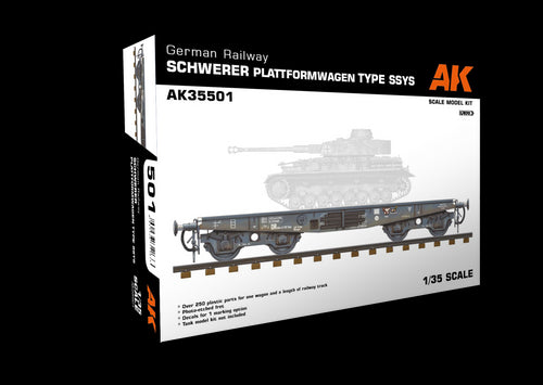 1/35 German Railway Schwerer Plattformwagen Type SSYS - Hobby Sense