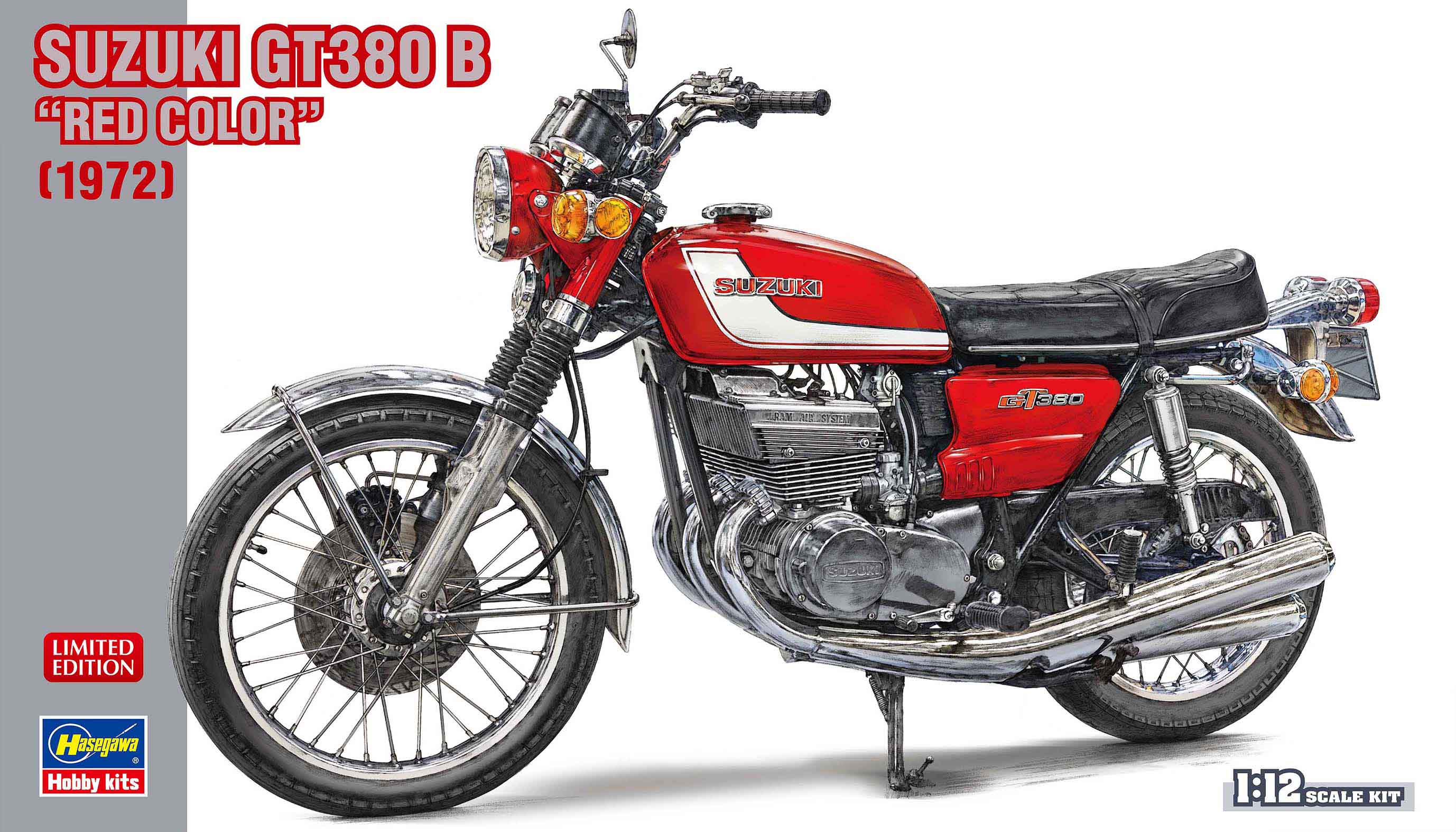1/12 Suzuki GT380 B Red Color - Hobby Sense