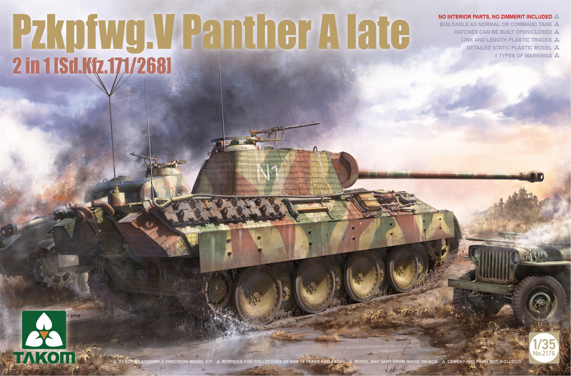 1/35 Pzkpfwg.V Panther A late 2 in 1 [Sd.Kfz.171/268] - Hobby Sense