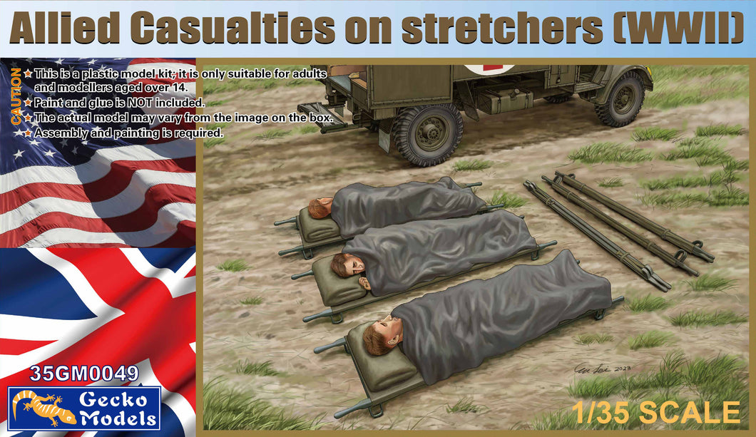 1/35 Allied Casualties on stretchers (WWII) - Hobby Sense