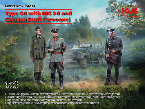 1/24 Type G4 with MG 34 and German Staff Personnel - Hobby Sense