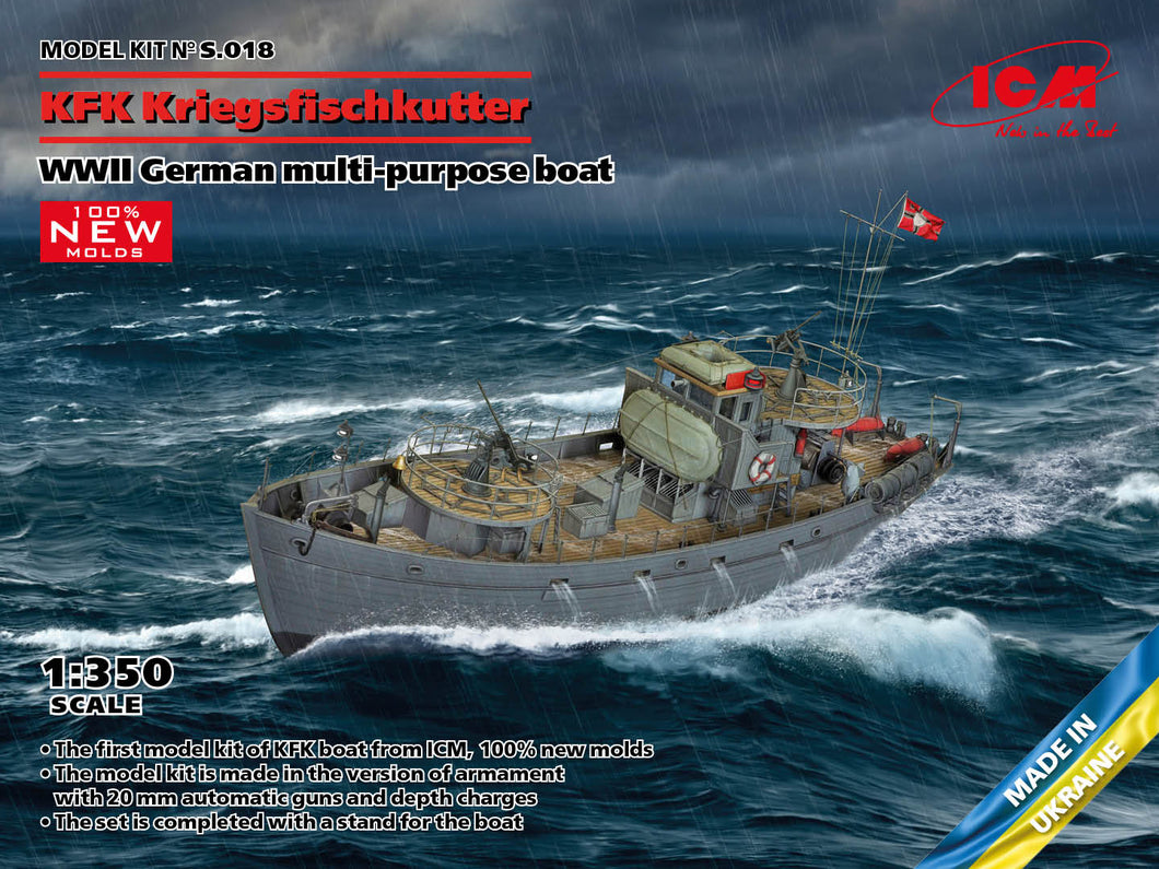 1/350 WWII German Multi-Purpose Boat KFK Kriegsfischkutter - Hobby Sense
