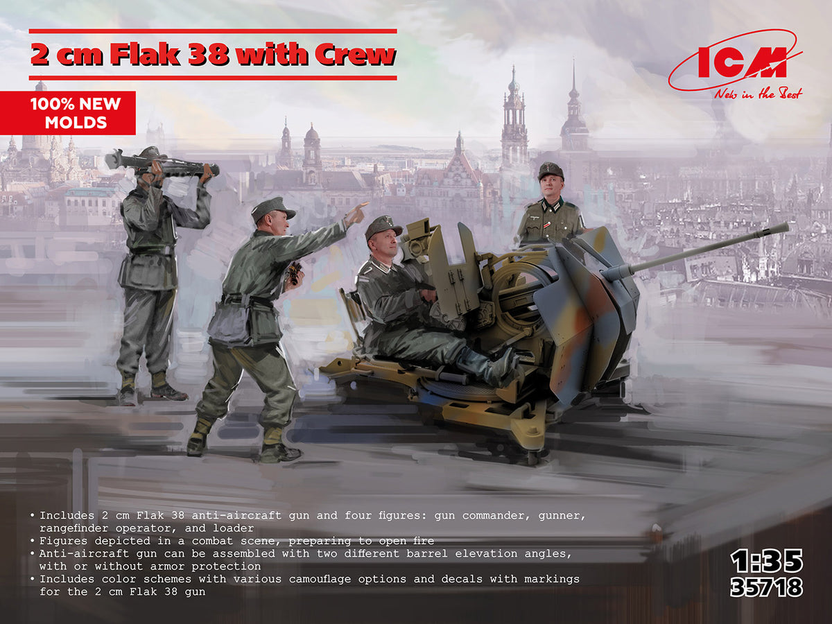 1/35 2 cm Flak 38 with Crew - Hobby Sense