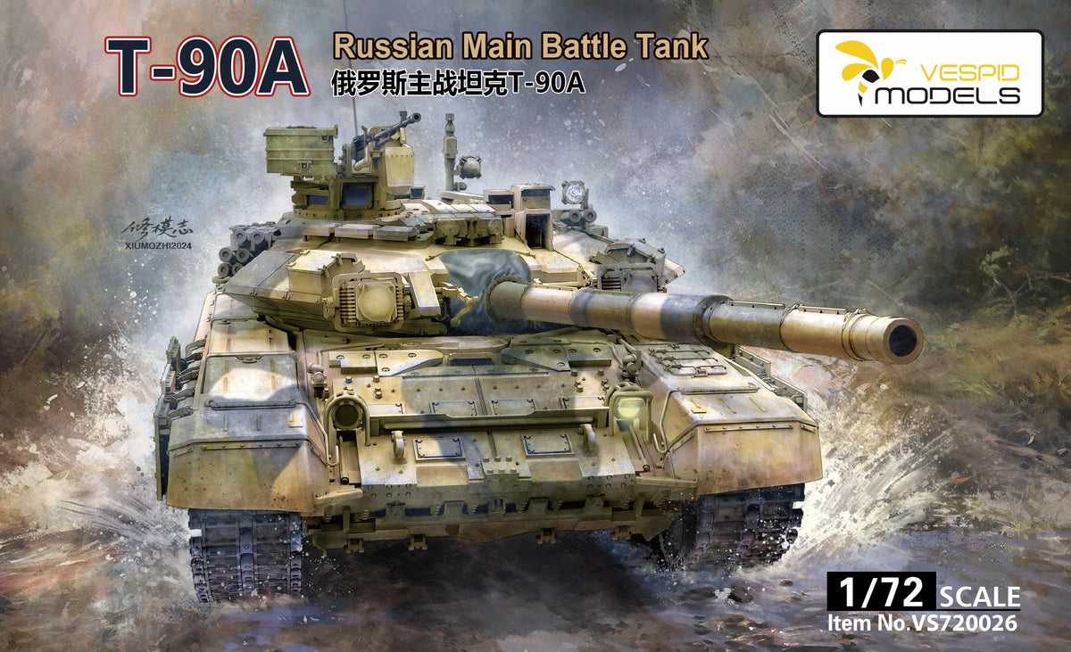 1/72 T90A Russian Main Battle Tank 3D printed parts + Metal Tow Cable - Hobby Sense