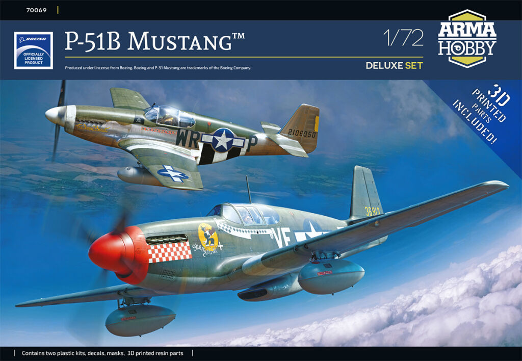 1/72 P51B Mustang Deluxe Set - Hobby Sense