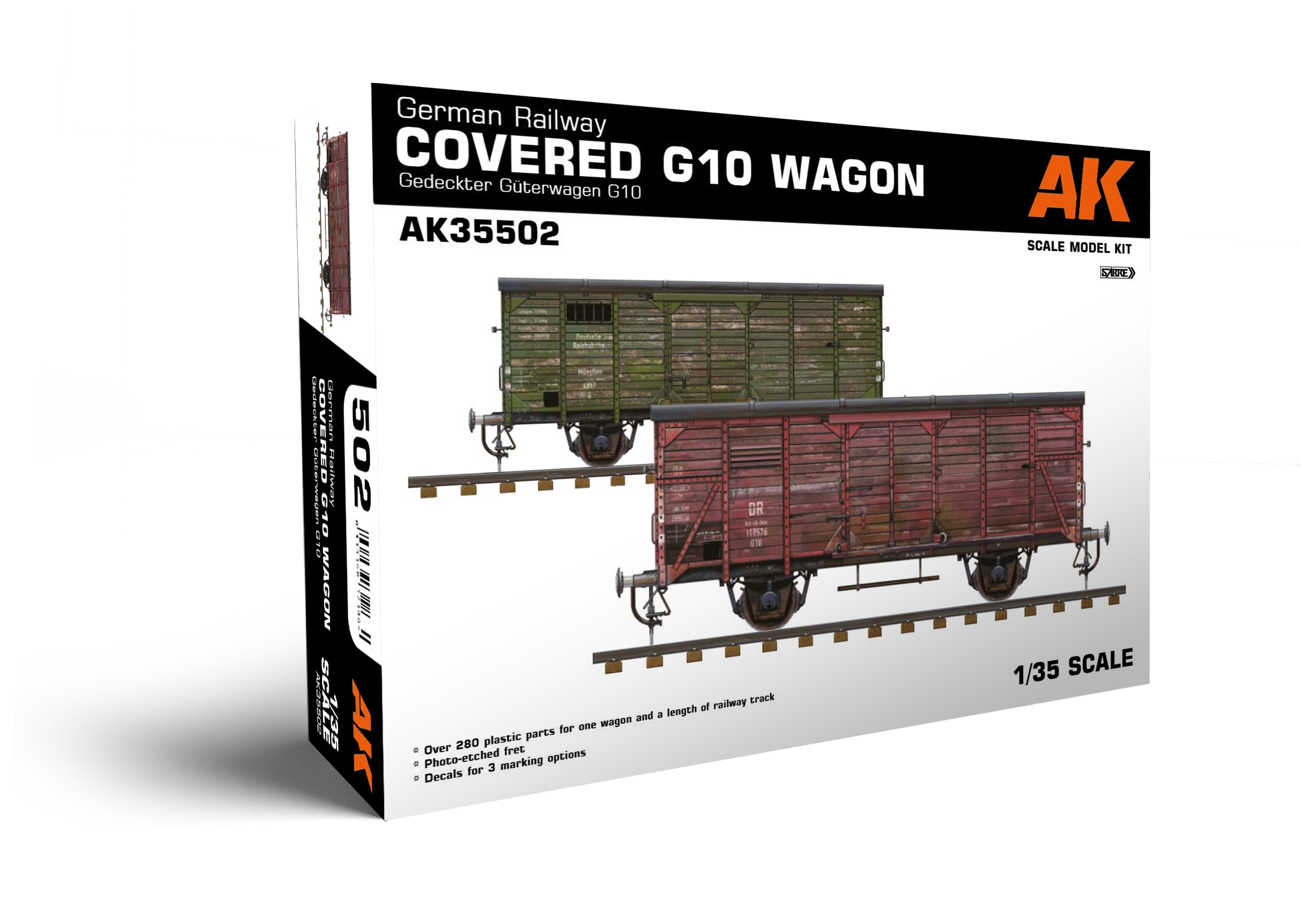 1/35 German Railway Covered G10 Wagon Gedeckter Guterwagen G10 - Hobby Sense