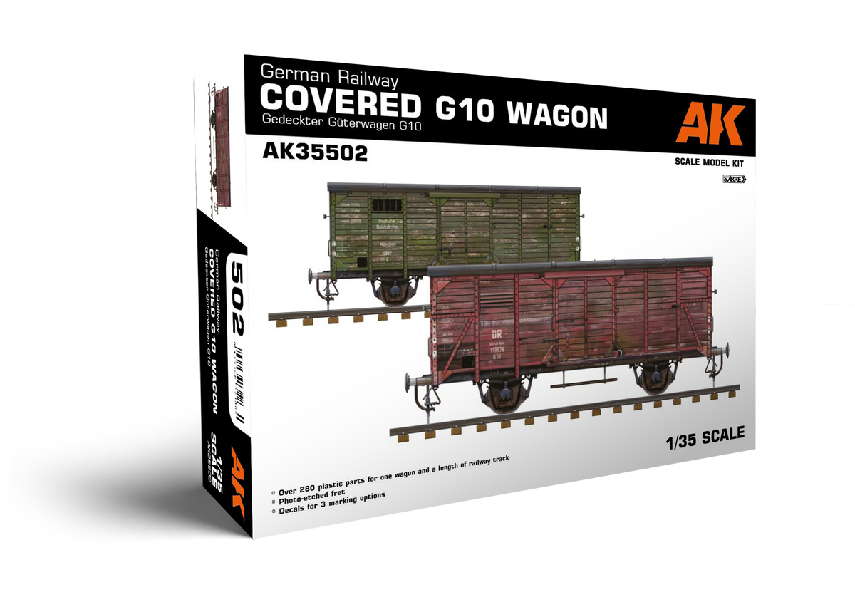 1/35 German Railway Covered G10 Wagon Gedeckter Guterwagen G10 - Hobby Sense