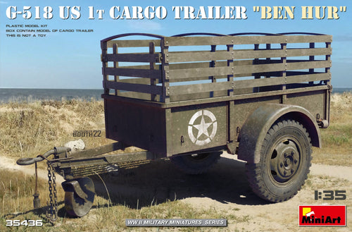 1/35 G518 US 1T Cargo Trailer Ben Hur - Hobby Sense