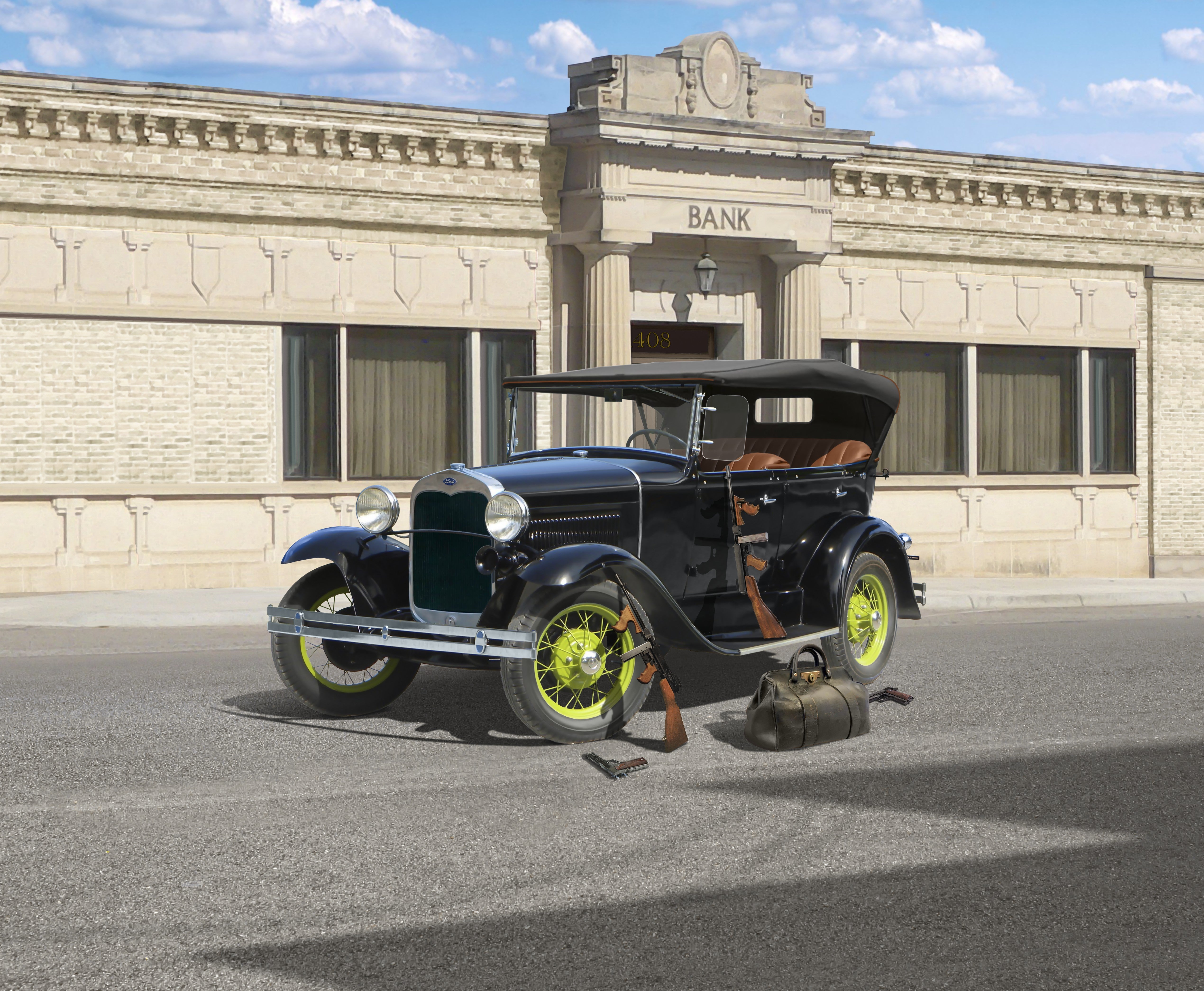 1/24 Ford A Gangster Car