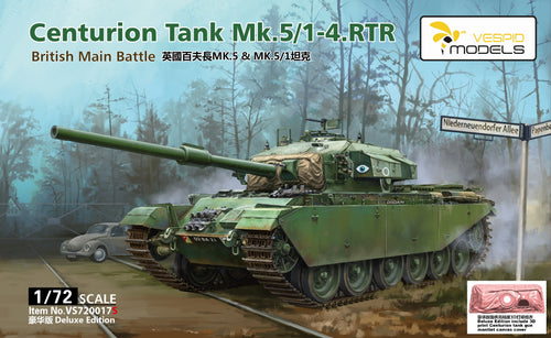 1/72 British Main Battle Tank Centurion Mk.5/1-4.RTR (Deluxe Edition) 3D print Centurion tank gun mantlet canvas cover Metal barrel +Metal tow cable - Hobby Sense