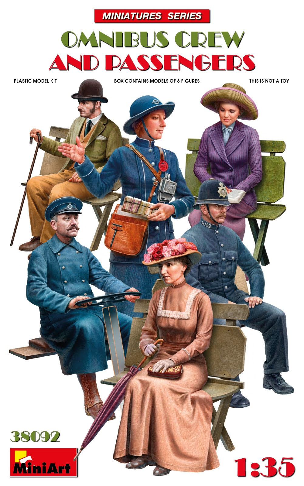 1/35 Omnibus Crew and Passengers - Hobby Sense