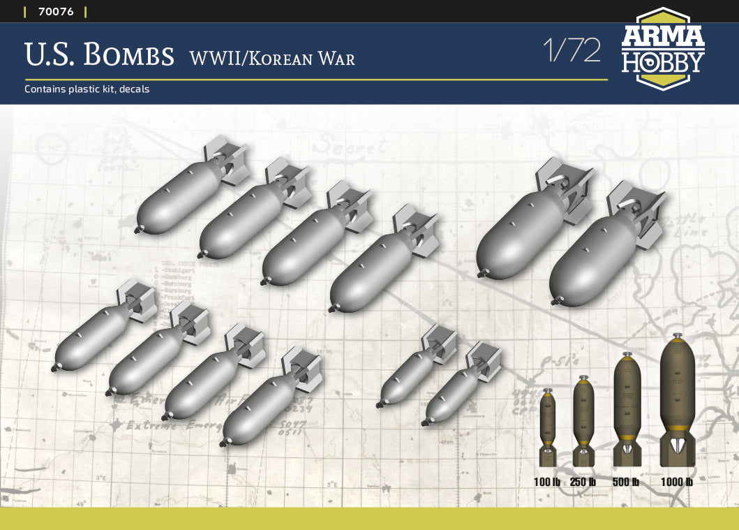 1/72 US Bombs WW2 - Hobby Sense