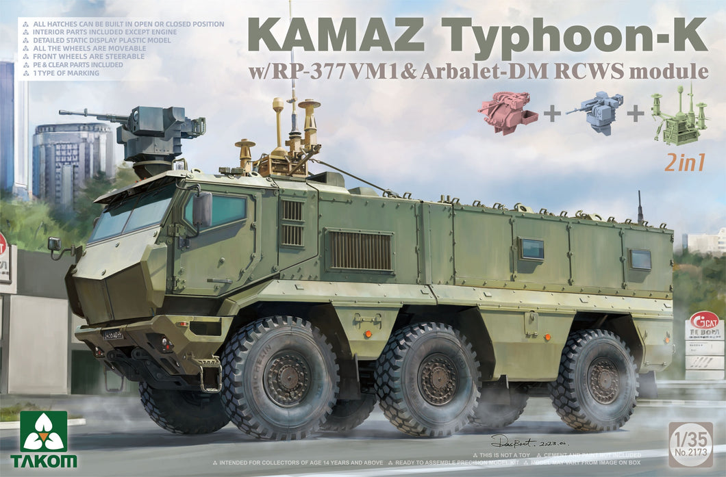 1/35 KAMAZ Typhoon-K w/RP-377VM1 & Arbalet-DM RCWS module 2 in 1 - Hobby Sense