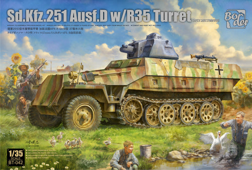 1/35 Sd.Kfz.251 Ausf.D with R35 Turret - Hobby Sense