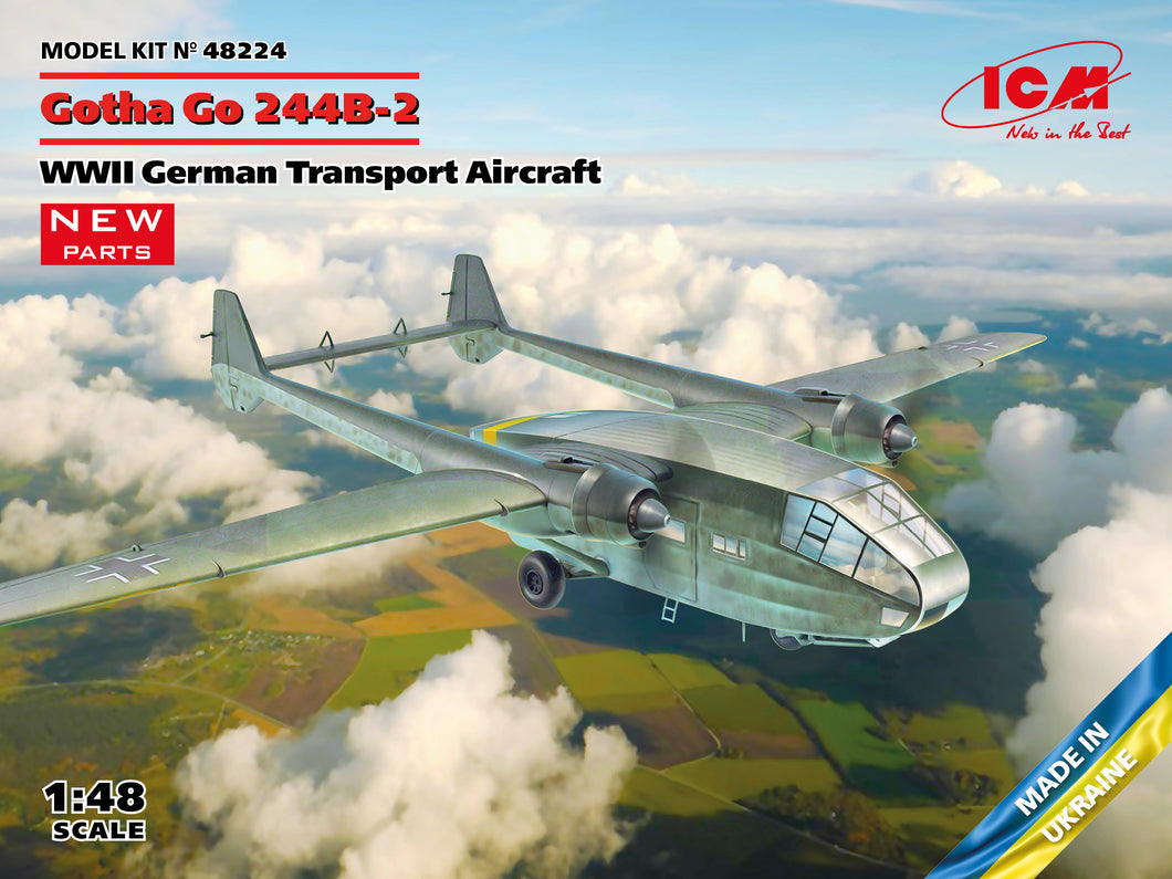 1/48 Gotha Go-244B-2 WWII German Transport Aircraft - Hobby Sense