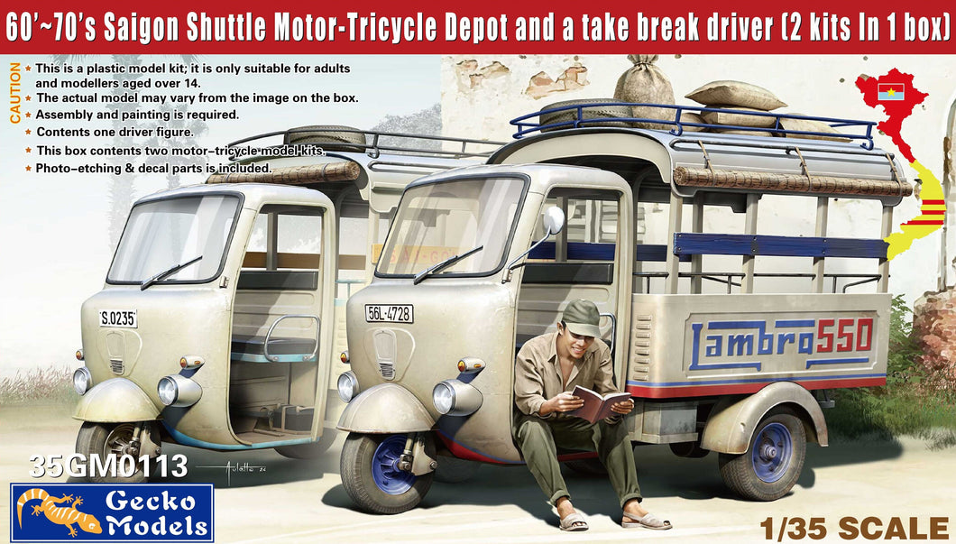 1/35 60-70's Saigon Shuttle Motor-Tricycle Depot and a 