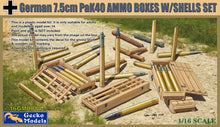 1/16 German 7,5cm PAK 40 Ammo Boxes w/Shells Set