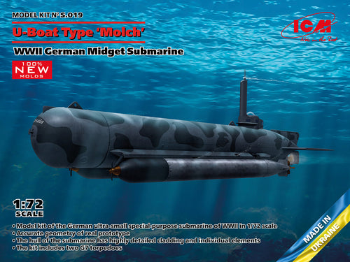 1/72 U Boat Type 'Molch', WWII German Midget Submarine - Hobby Sense