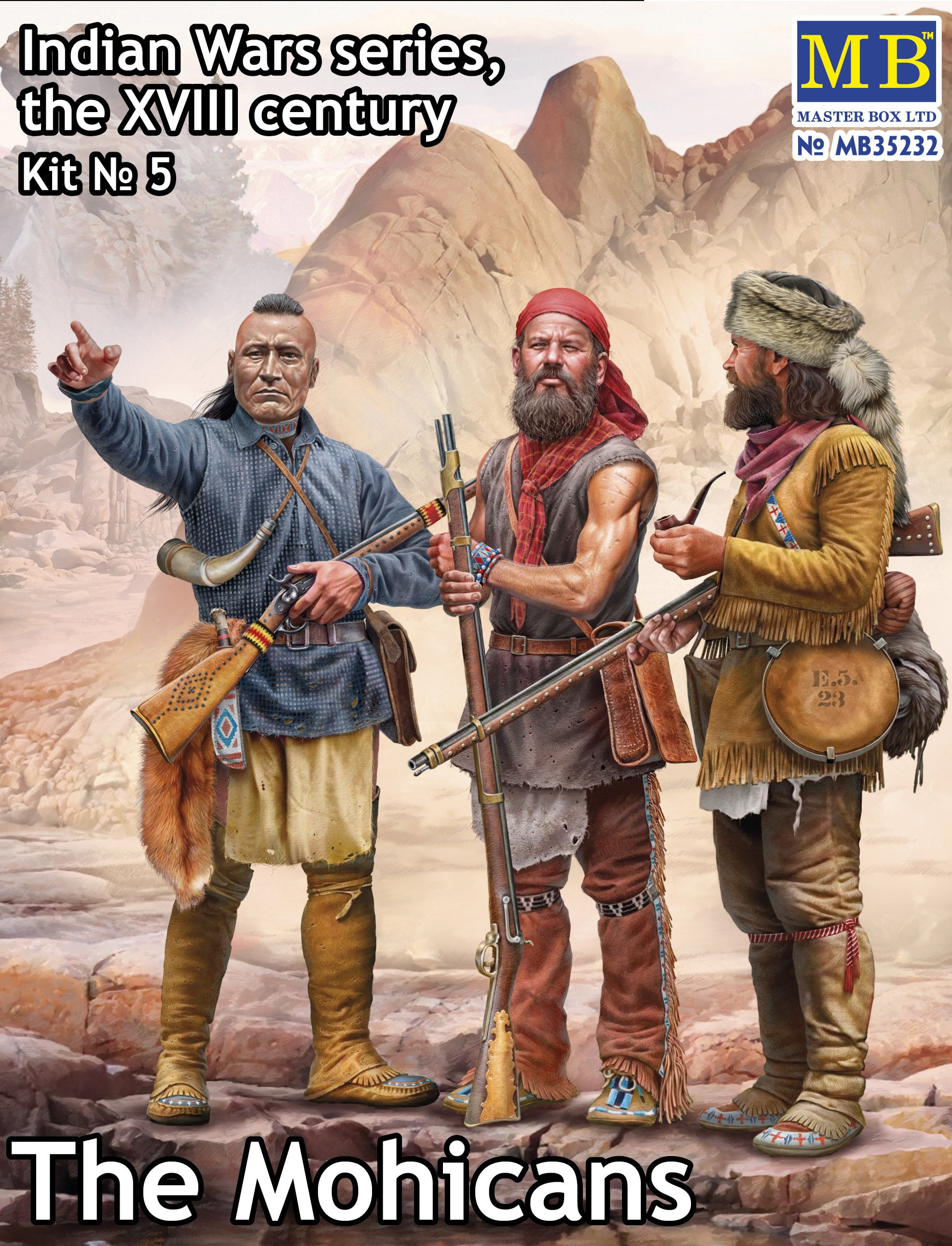 1/35 Indian Wars Series, the XVIII century. Kit No 5. The Mohicans - Hobby Sense