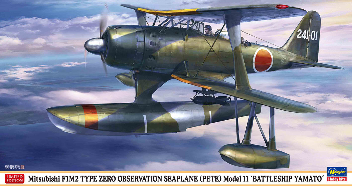 Hasegawa 1/48 Mitsubishi F1M2 Type Zero Observation Seaplane (Pete) Model 11 Battleship Yamato