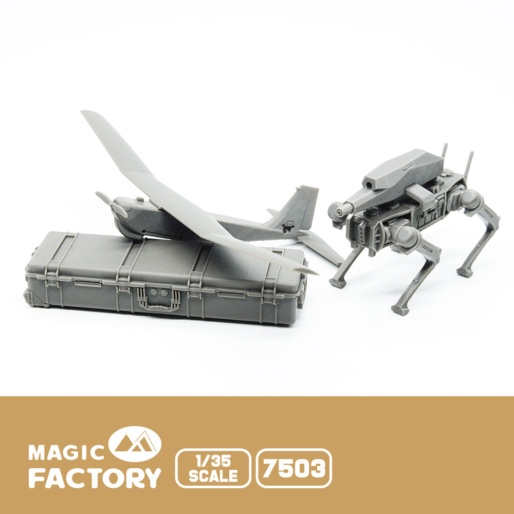 1/35 Armed Robot Dog & RQ-20 UAV Set - Hobby Sense