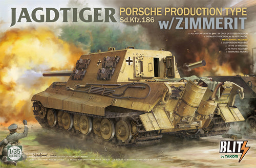 1/35 Jagdtiger Sd.Kfz. 186 Porsche production type w/Zimmerit - Hobby Sense