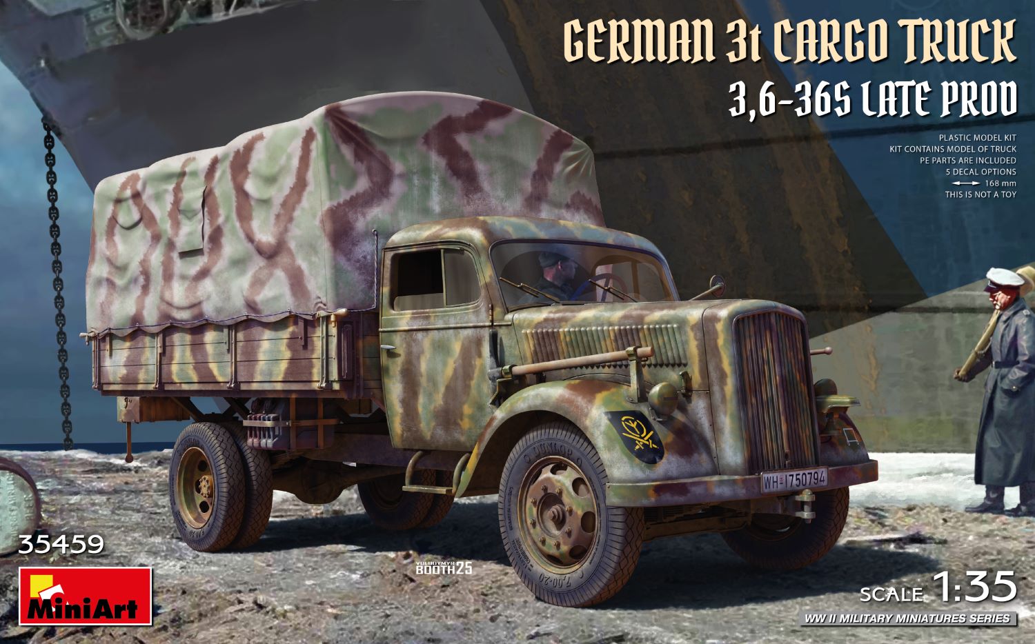 1/35 German 3t Cargo Truck 3,6-36s Late Prod - Hobby Sense
