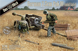 1/16 German 7.5cm PaK40 (mid/late) (2 in 1) - Hobby Sense