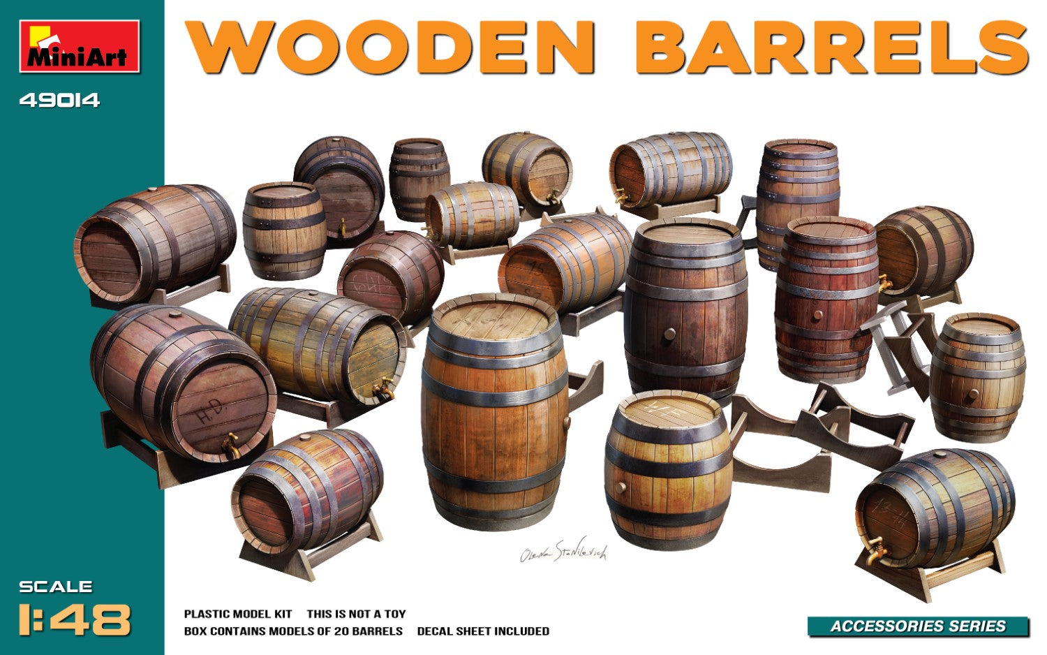 1/48 Wooden Barrels - Hobby Sense