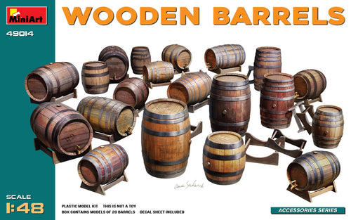 1/48 Wooden Barrels - Hobby Sense
