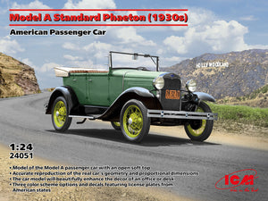 1/24 Model A Standard Phaeton (1930s) American Passenger Car - Hobby Sense