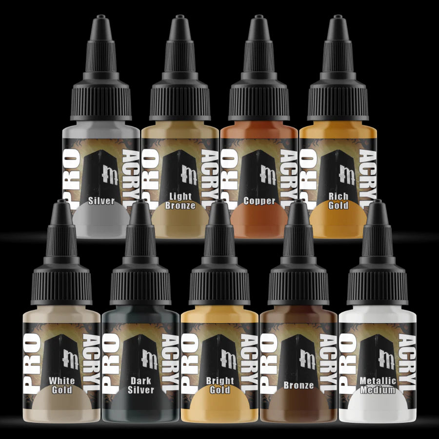 Pro Acryl Metallic Set - 9 Colors - Hobby Sense