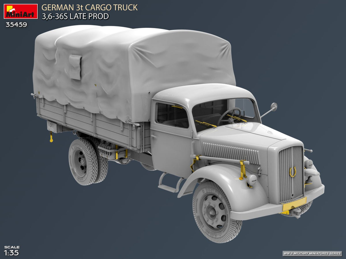 1/35 German 3t Cargo Truck 3,6-36s Late Prod - Hobby Sense