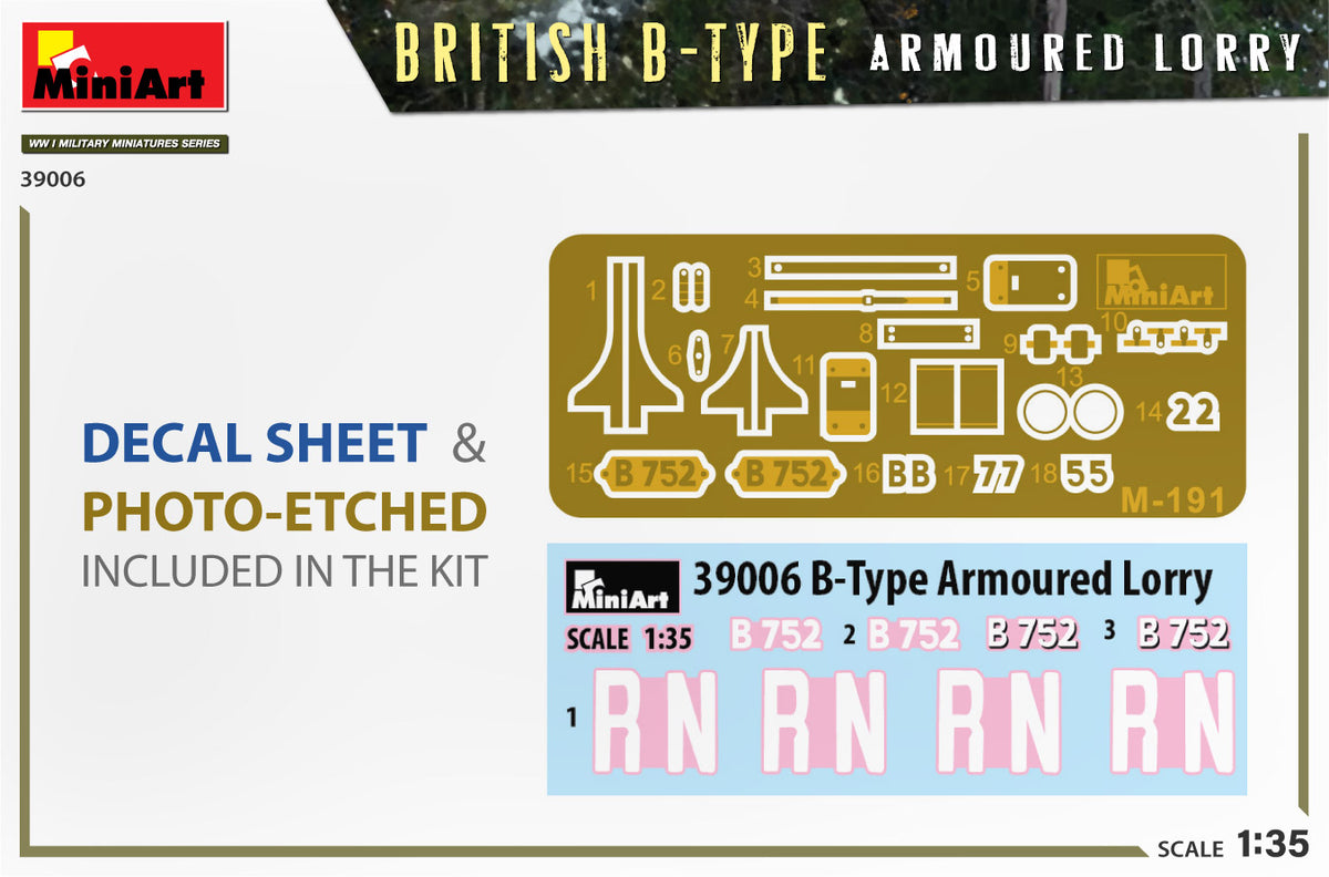 1/35 British B Type Armoured Lorry - Hobby Sense
