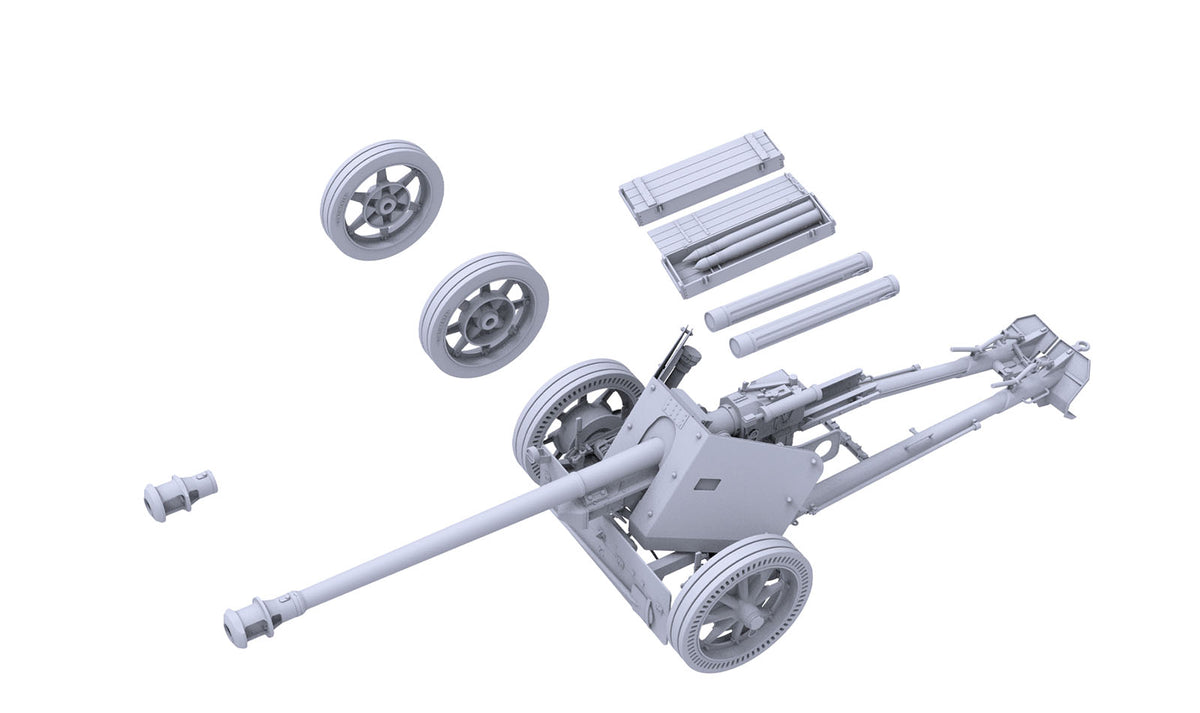 1/16 German 7.5cm PaK40 (mid/late) (2 in 1) - Hobby Sense