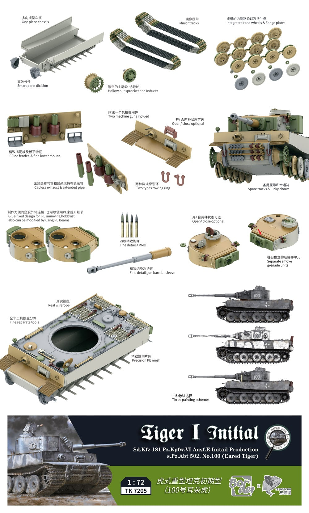 1/72 Tiger I Initial Sd.Kfz. 181 Pz.Kpfw. VI Ausf. E Initial Production - Hobby Sense
